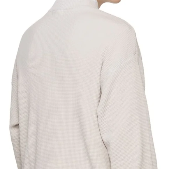 Cotton Citizen New waffle knit cotton sweater. Turtleneck.  Half-zip closure. - Picture 4 of 11